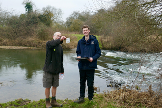 Iain Webb, Toby Humby, otter survey by Caroline Fitton